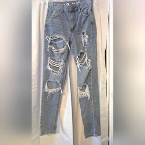 S.O.N.G. Mom Hi-Rise Distressed Jeans Women's Size‎ 00 Waist 23